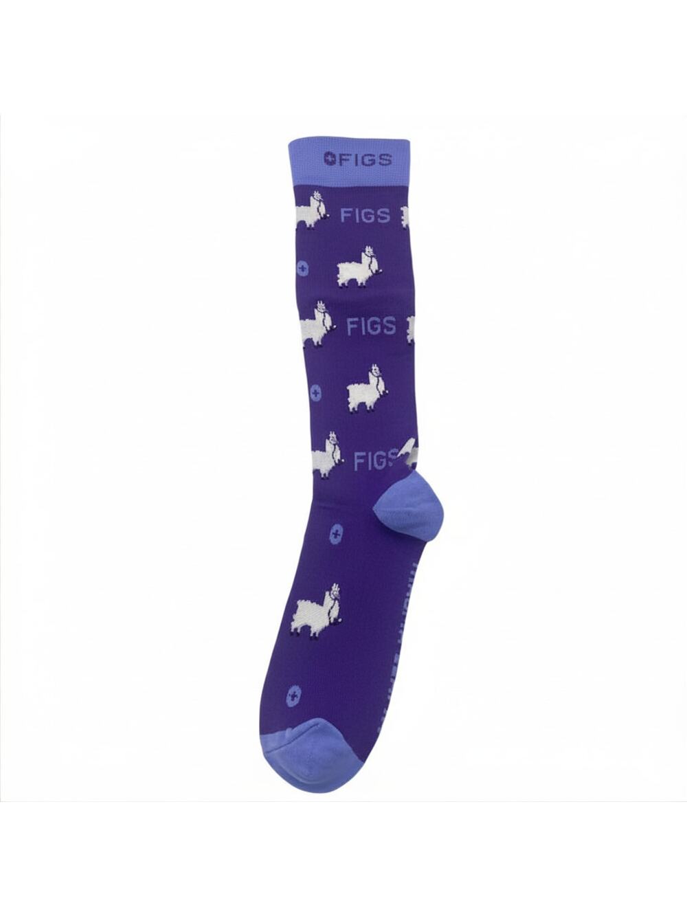 1 Pair FIGS Compression 'Dr Llama' Socks Size Medium
